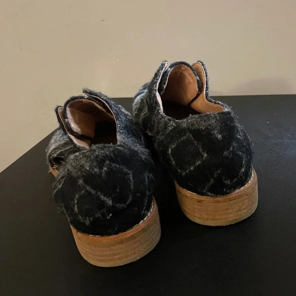 All Black wool upper loafer cut out sides size 8.5 fall casual western - Picture 10 of 12